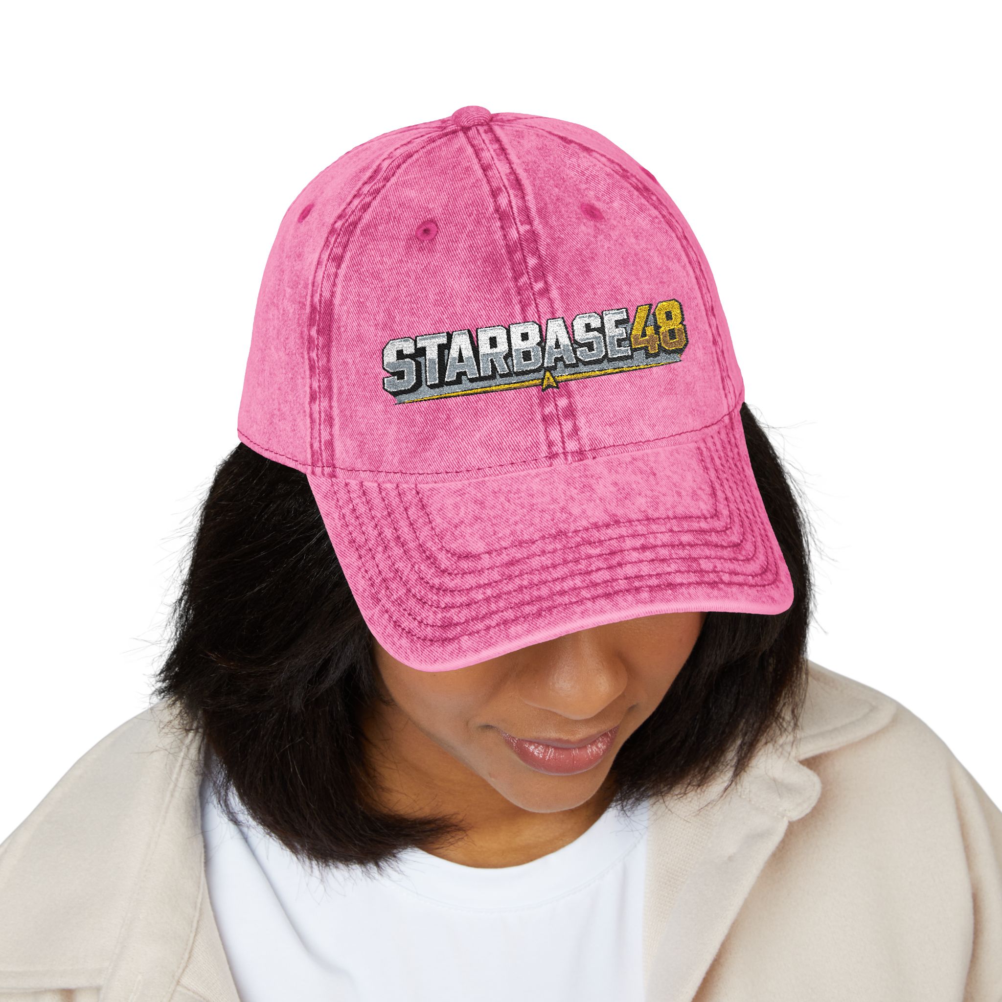 Vintage Embroidered Cap — STARBASE 48 Retro Washed Baseball Hat - Image 15
