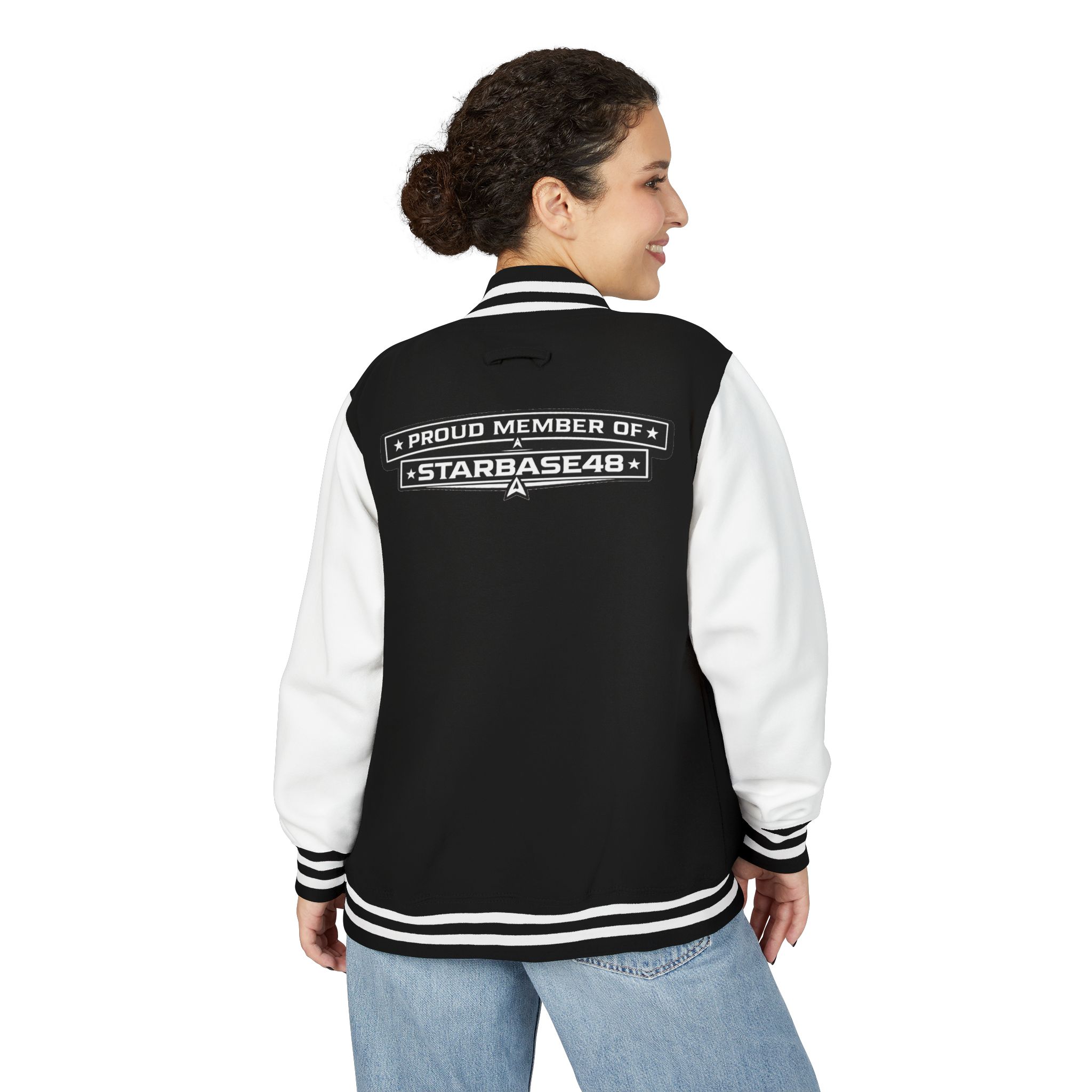 Letterman Jacket — "Proud Member of STARBASE48" Varsity Jacket - Image 16