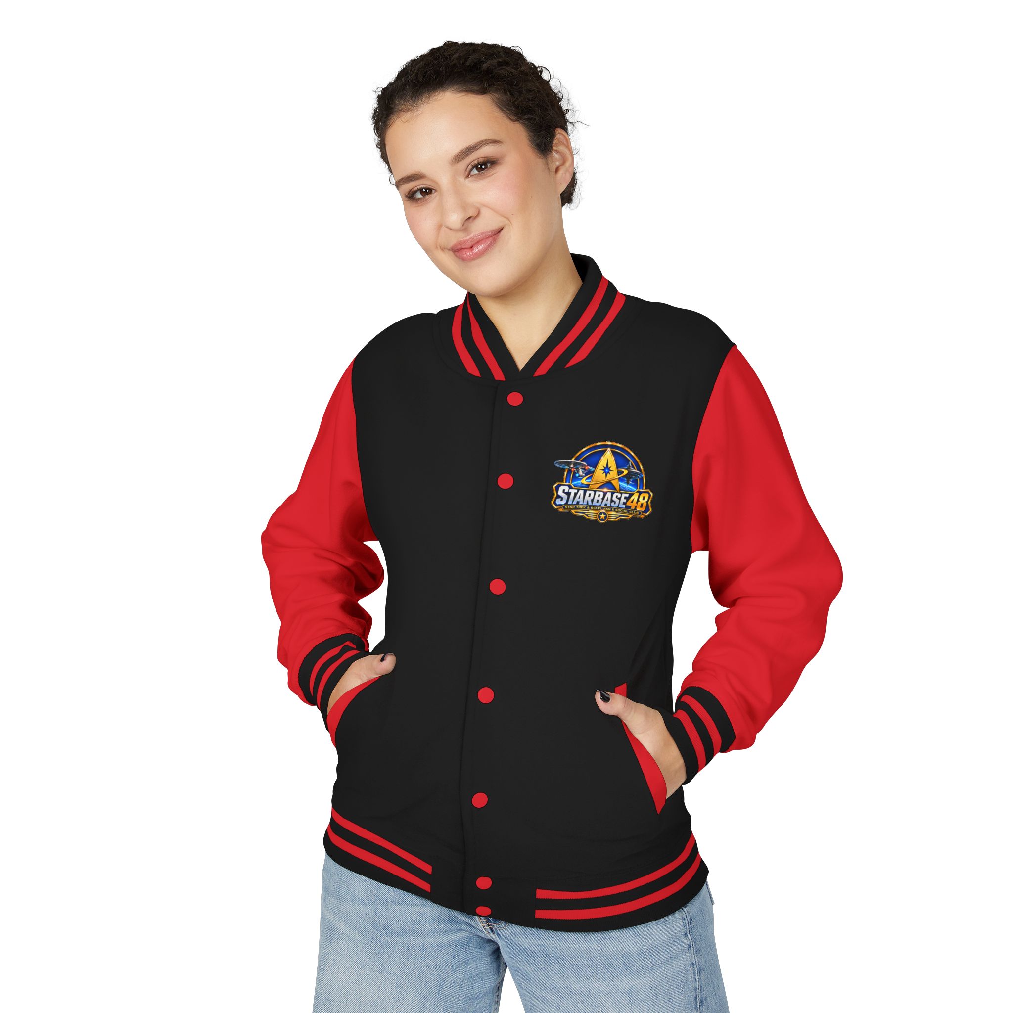 Letterman Jacket — "Proud Member of STARBASE48" Varsity Jacket - Image 47