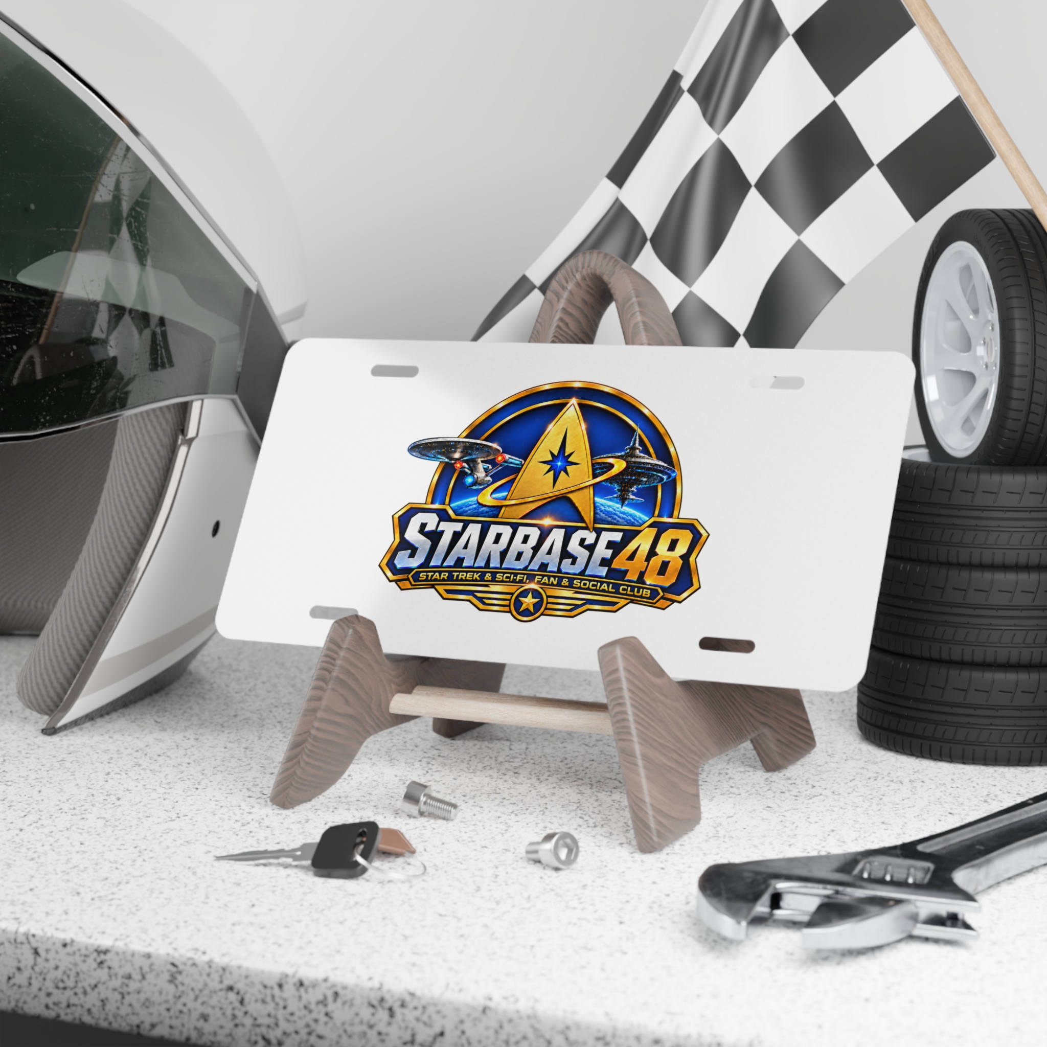 Starbase 48 Vanity Plate — Sci‑Fi Starfleet Logo License Plate - Image 4