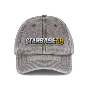 Vintage Embroidered Cap — STARBASE 48 Retro Washed Baseball Hat