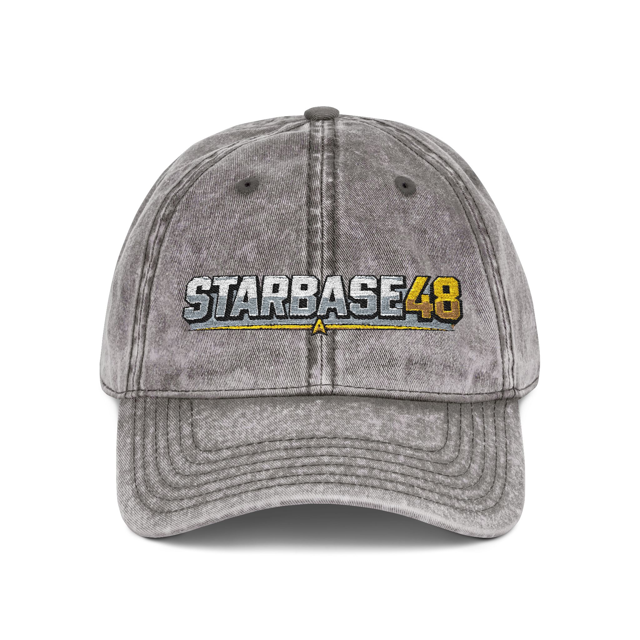 Vintage Embroidered Cap — STARBASE 48 Retro Washed Baseball Hat