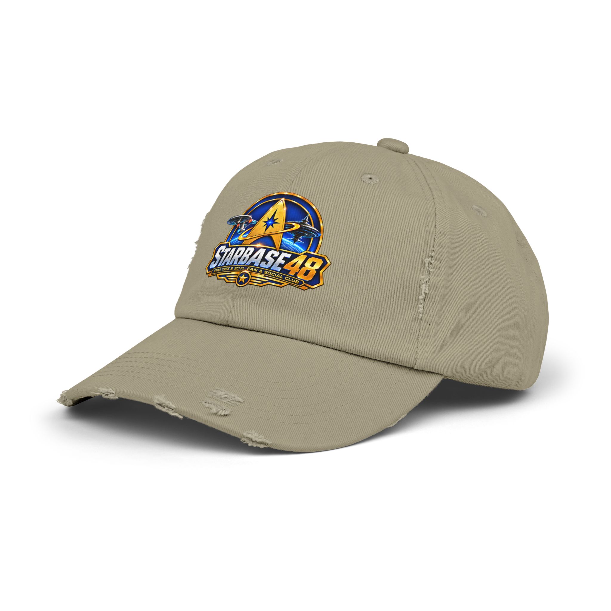 Distressed Cap — Starbase 48 Logo Hat - Image 14