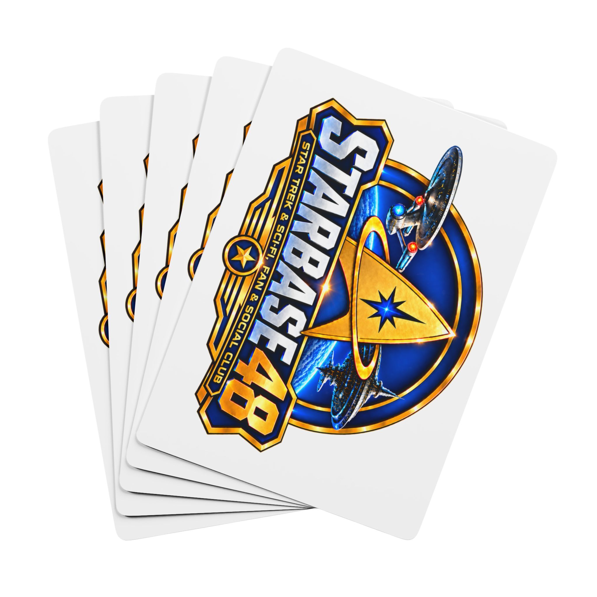 Starbase 48 Poker Playing Cards — Space-Themed Deck with Starfleet Emblem