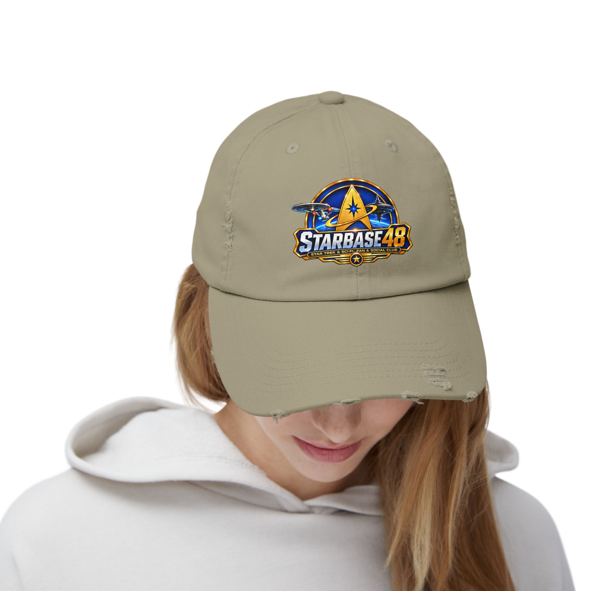 Distressed Cap — Starbase 48 Logo Hat - Image 16