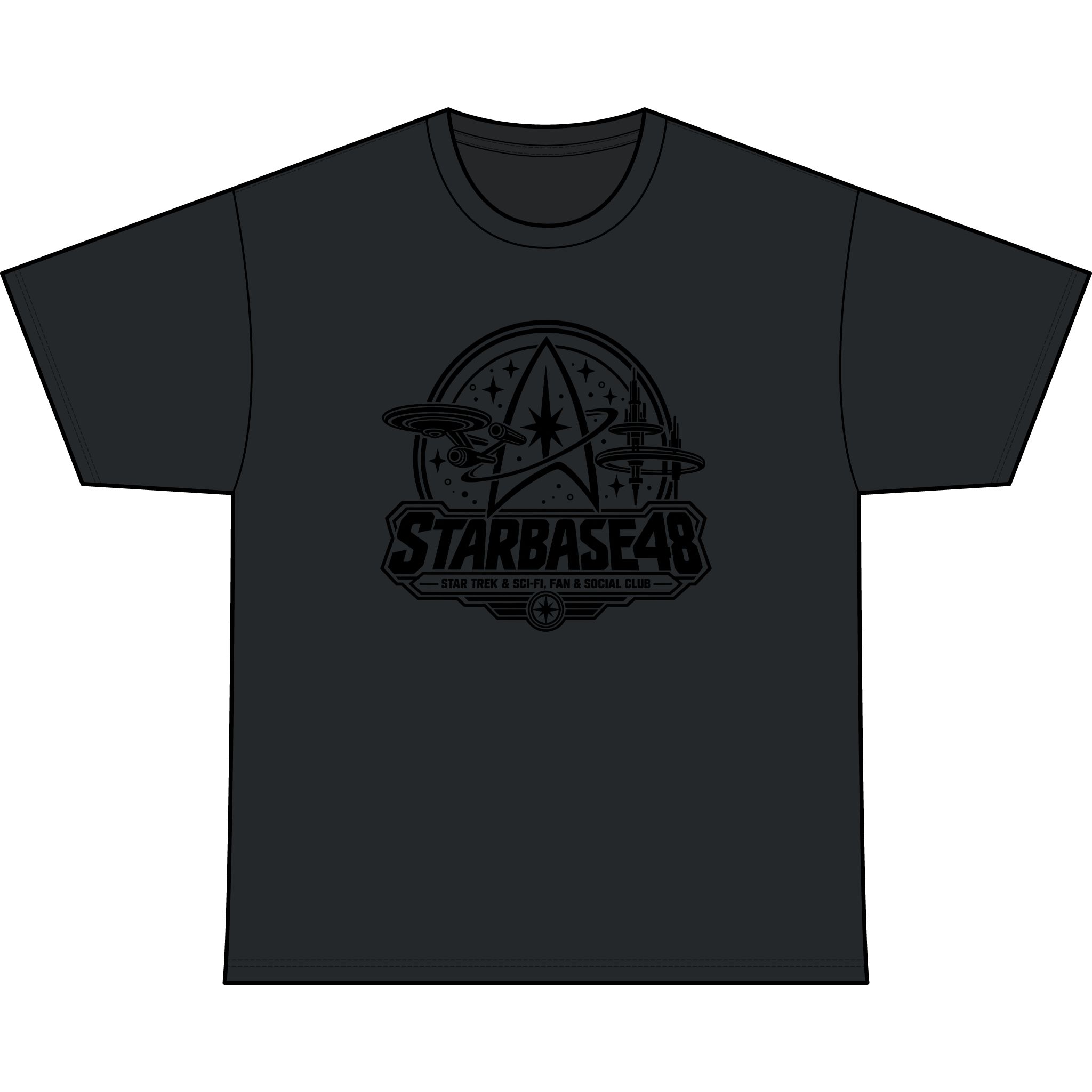 Starbase 48 Retro Sci‑Fi T-Shirt — Military Green Graphic Tee - Image 17