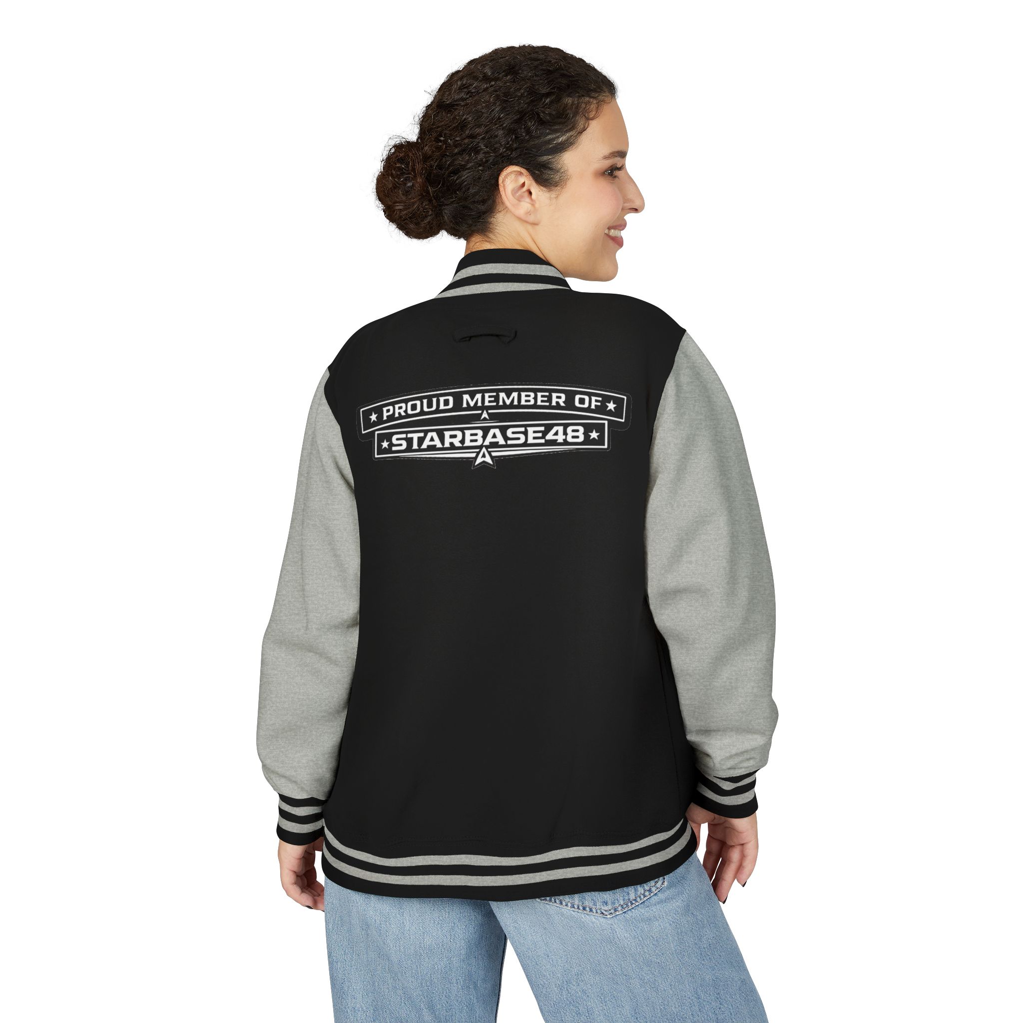 Letterman Jacket — "Proud Member of STARBASE48" Varsity Jacket - Image 28