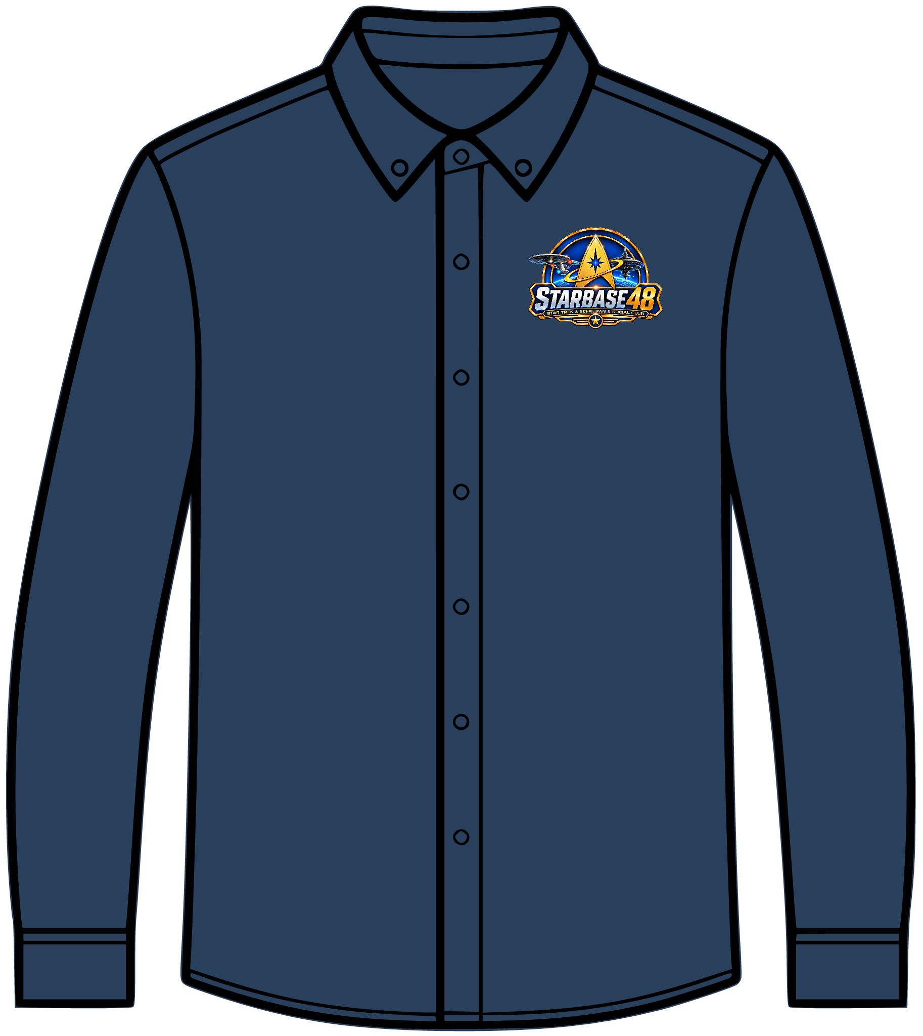 Starbase 4D Logo Long Sleeve Shirt — Embroidered Space Crew Polo - Image 13