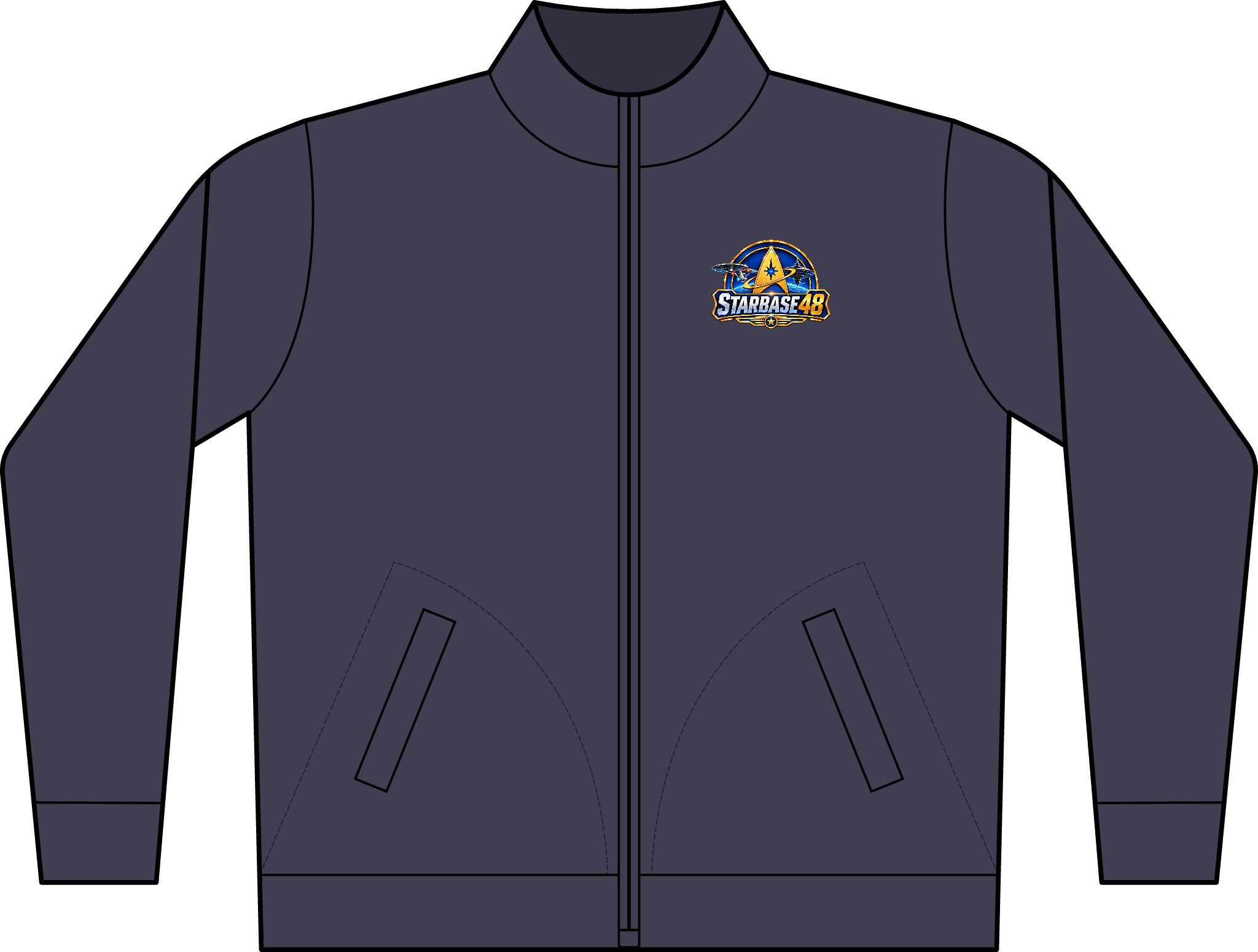 Embroidered Crest Full-Zip Jacket