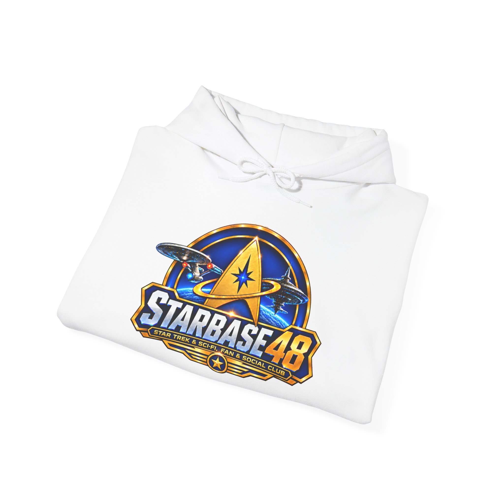 Starbase 48 Logo Hoodie — Retro Space Gaming Sweatshirt - Image 4