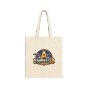 Starbase 48 Canvas Tote Bag — Retro Space Logo Cotton Shopper