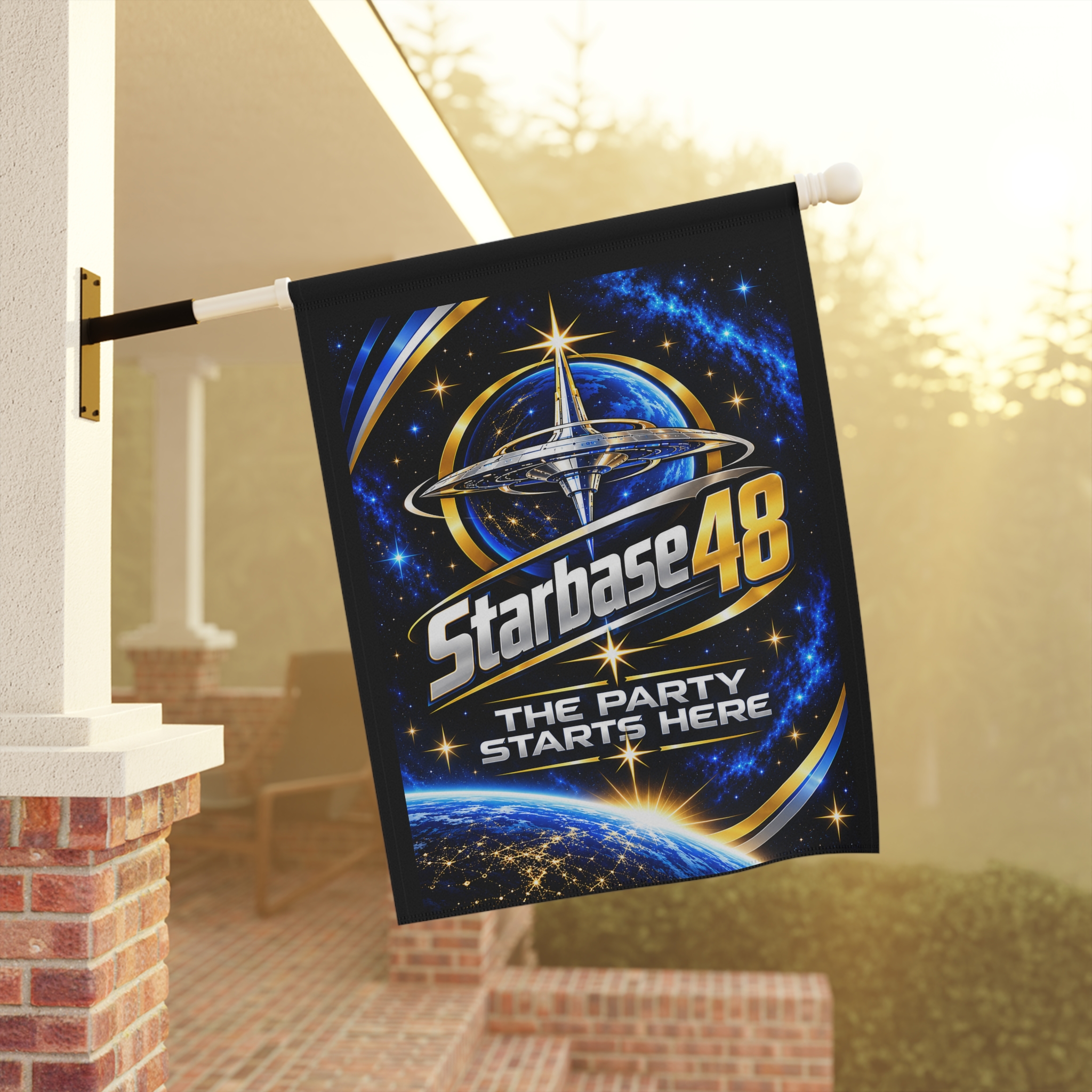 Garden Flag - Starbase48 'The Party Starts Here' Space Garden Banner - Image 8